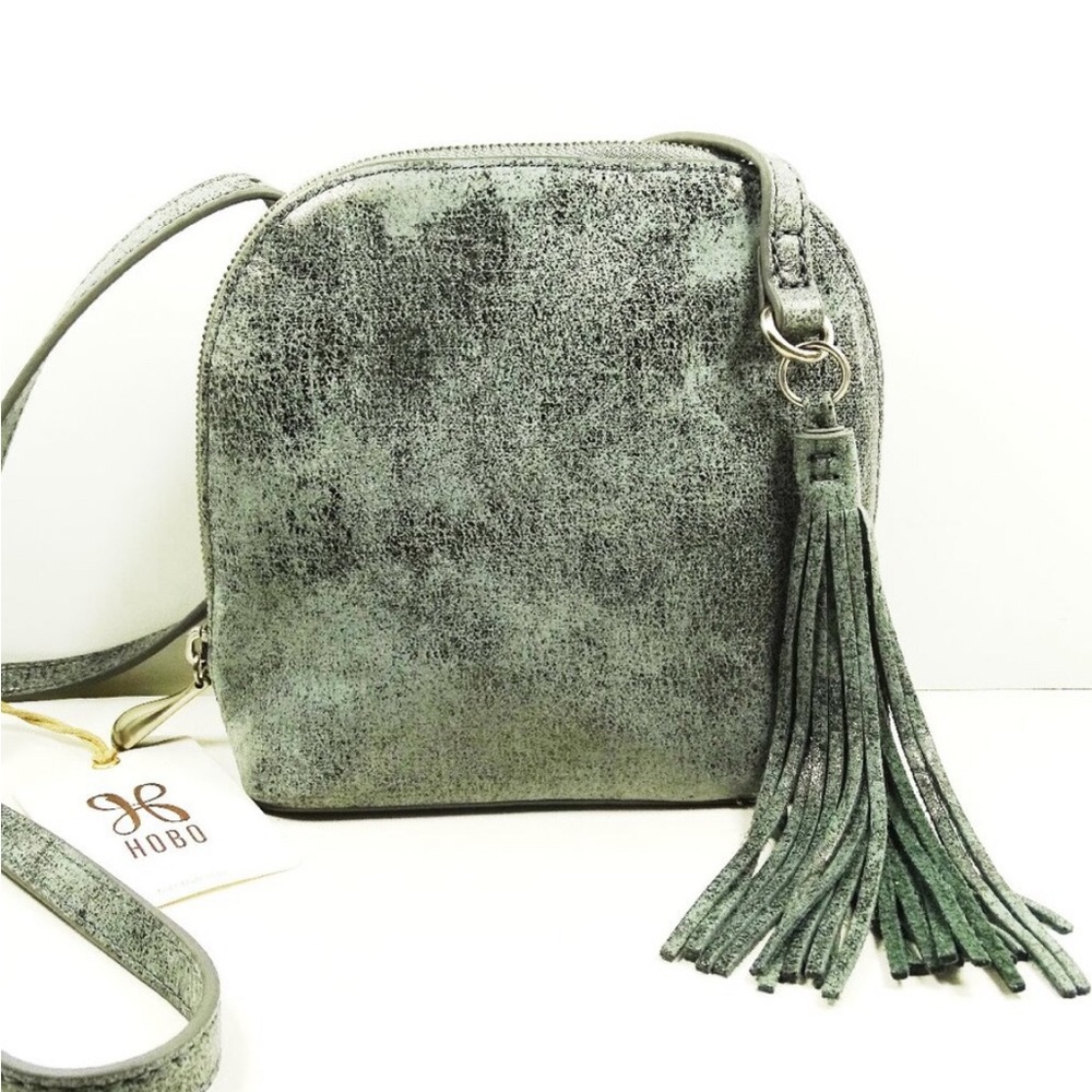 HOBO INTERNATIONAL Nash - Grey Color Leather Crossbody Bag